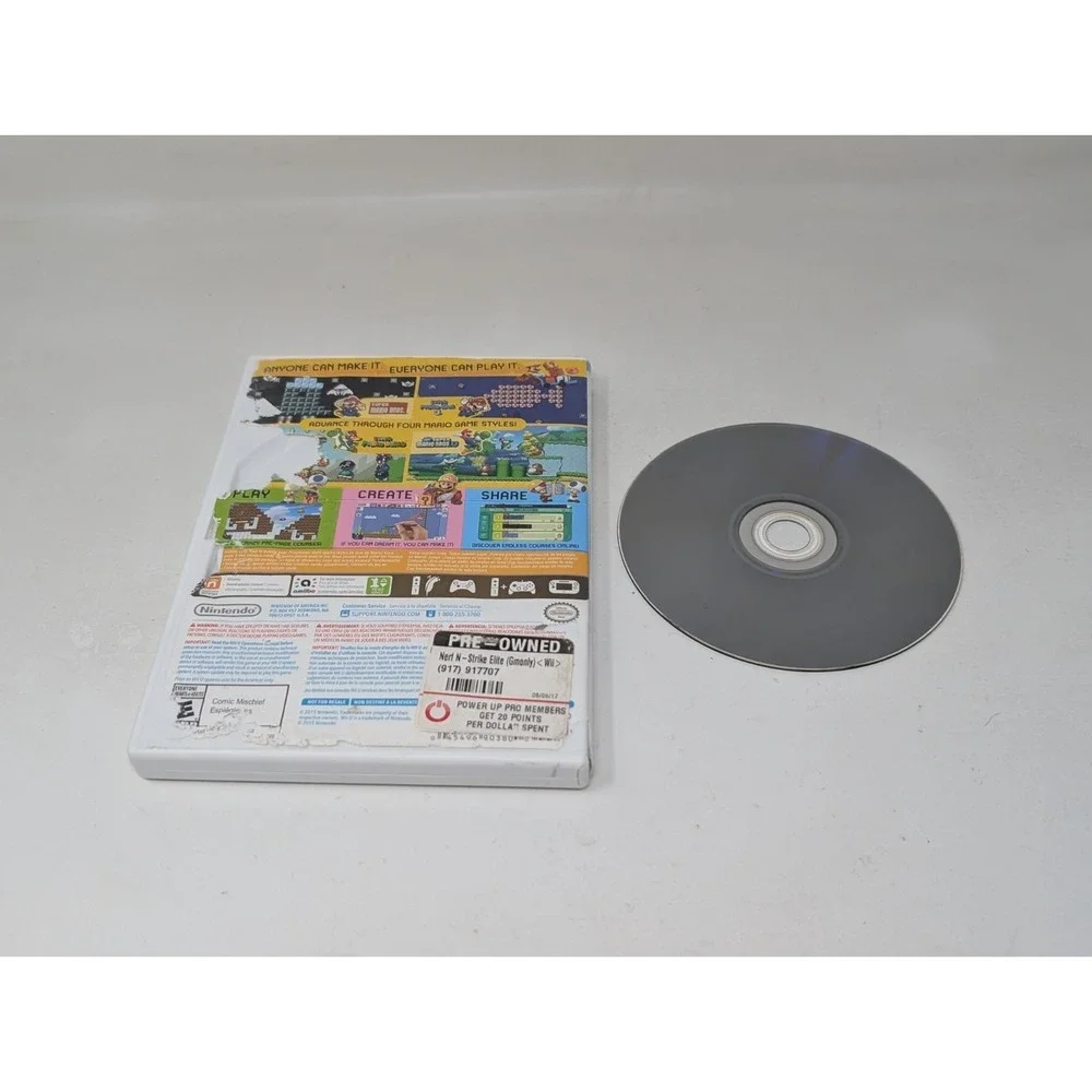 Super Mario Maker Nintendo Wii U Disc & Case Tested Working